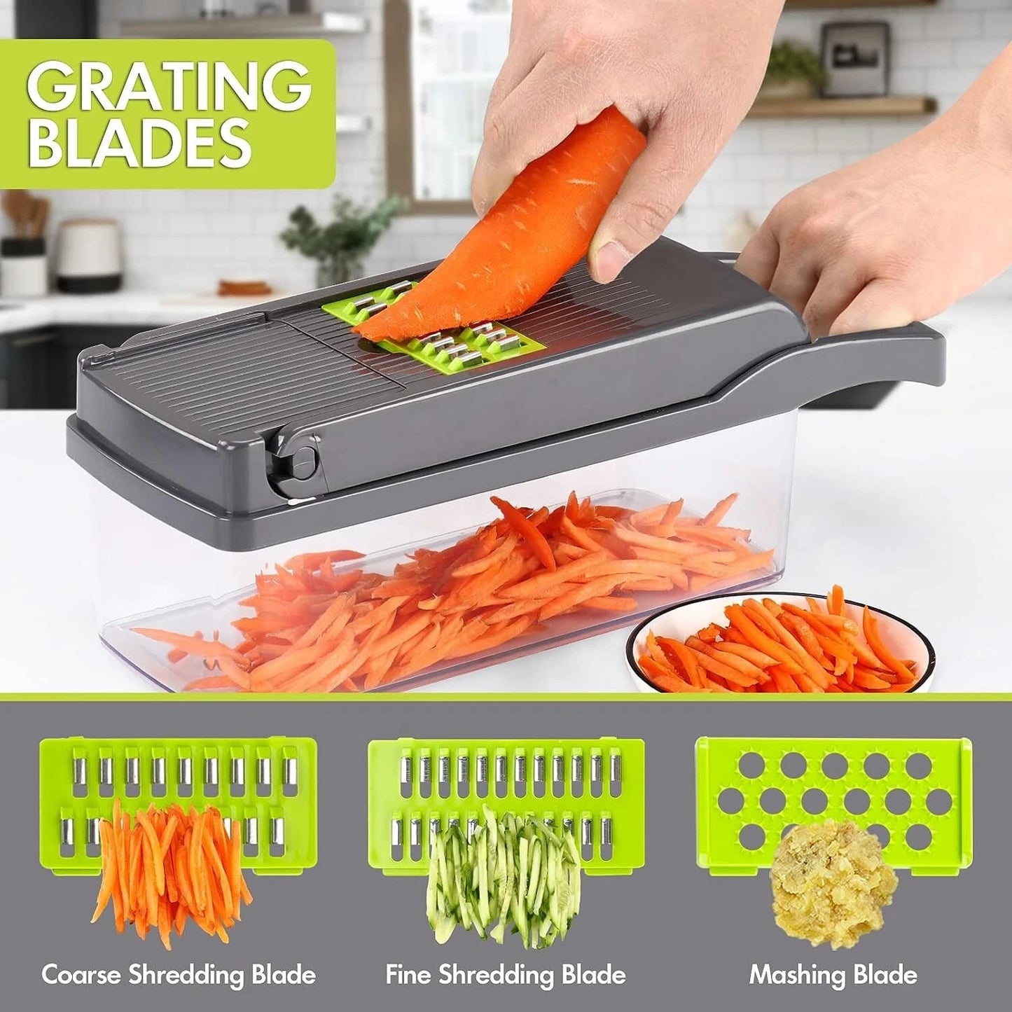 14-In-1 Vegetable Fruit Chopper Cutter Food Onion Veggie Dicer Slicer Kitchen